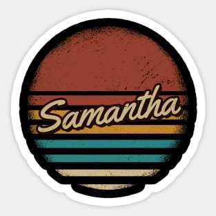 Samantha Vintage Text Sticker
